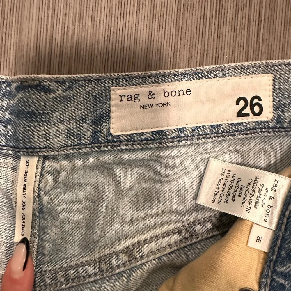 rag & bone Sofie High Rise Ultra Wide Leg Jeans - Picture 8 of 9